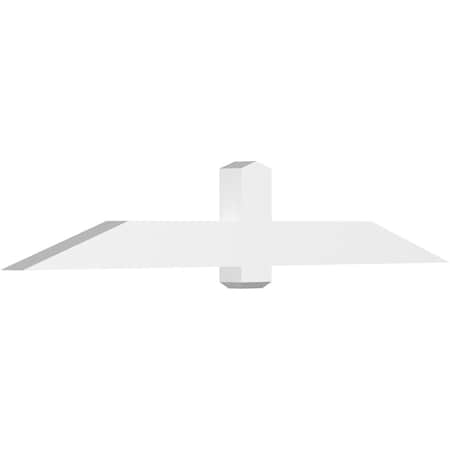 Ekena Millwork Eugene Architectural Grade PVC Gable Bracket, 84"W x 14"H x 4"D x 6"F, 4/12 Pitch GBP084X14X0406EUG00